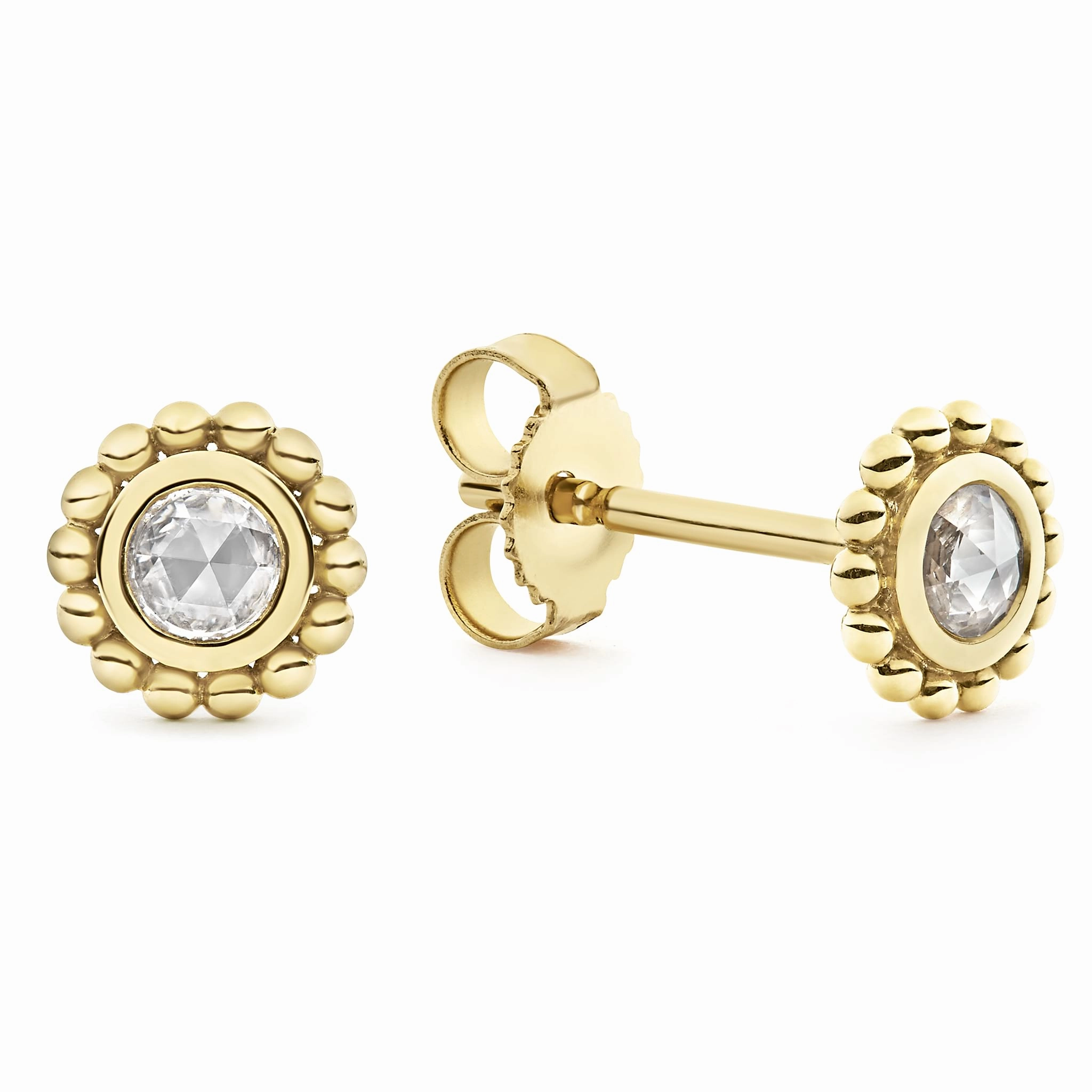 Covet Small Rose Cut Diamond Stud Earrings
