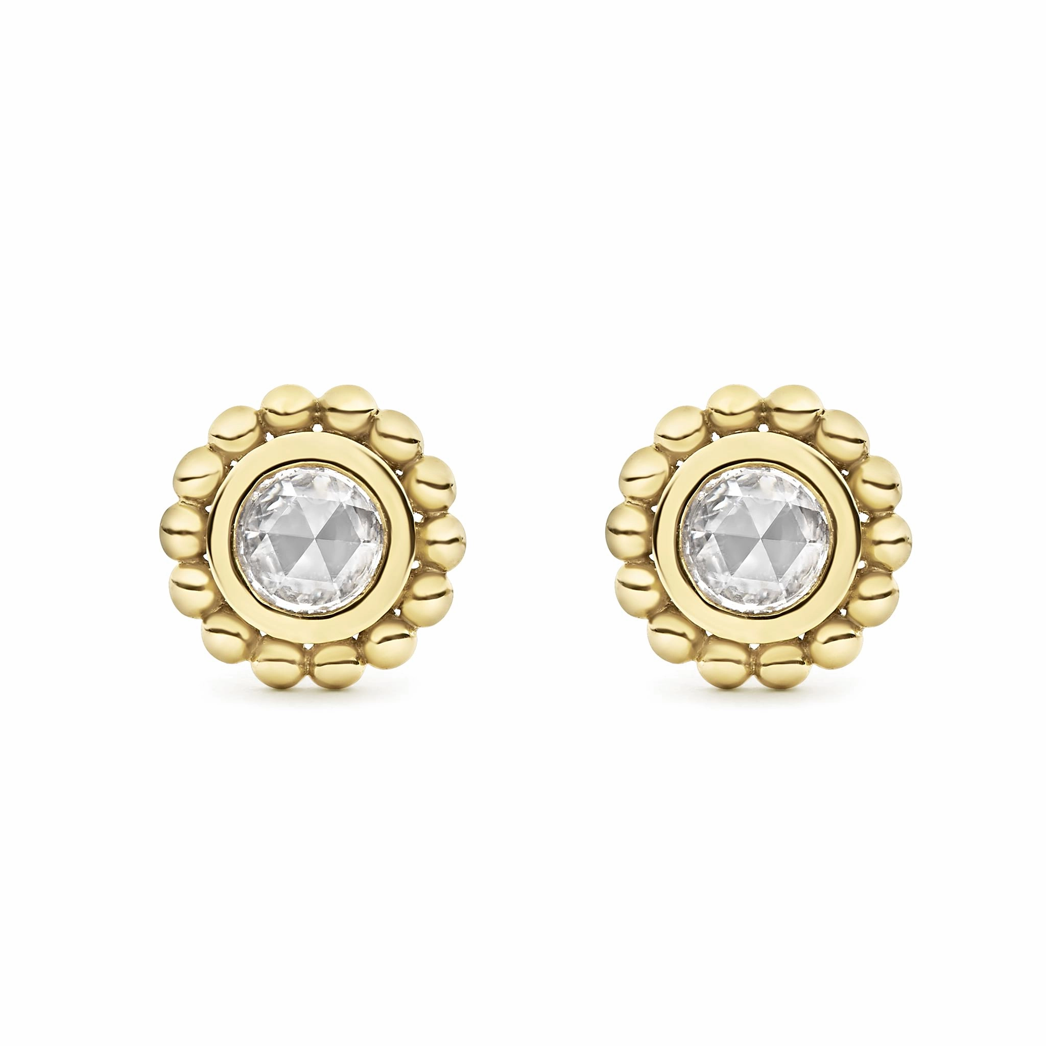 Covet Small Rose Cut Diamond Stud Earrings