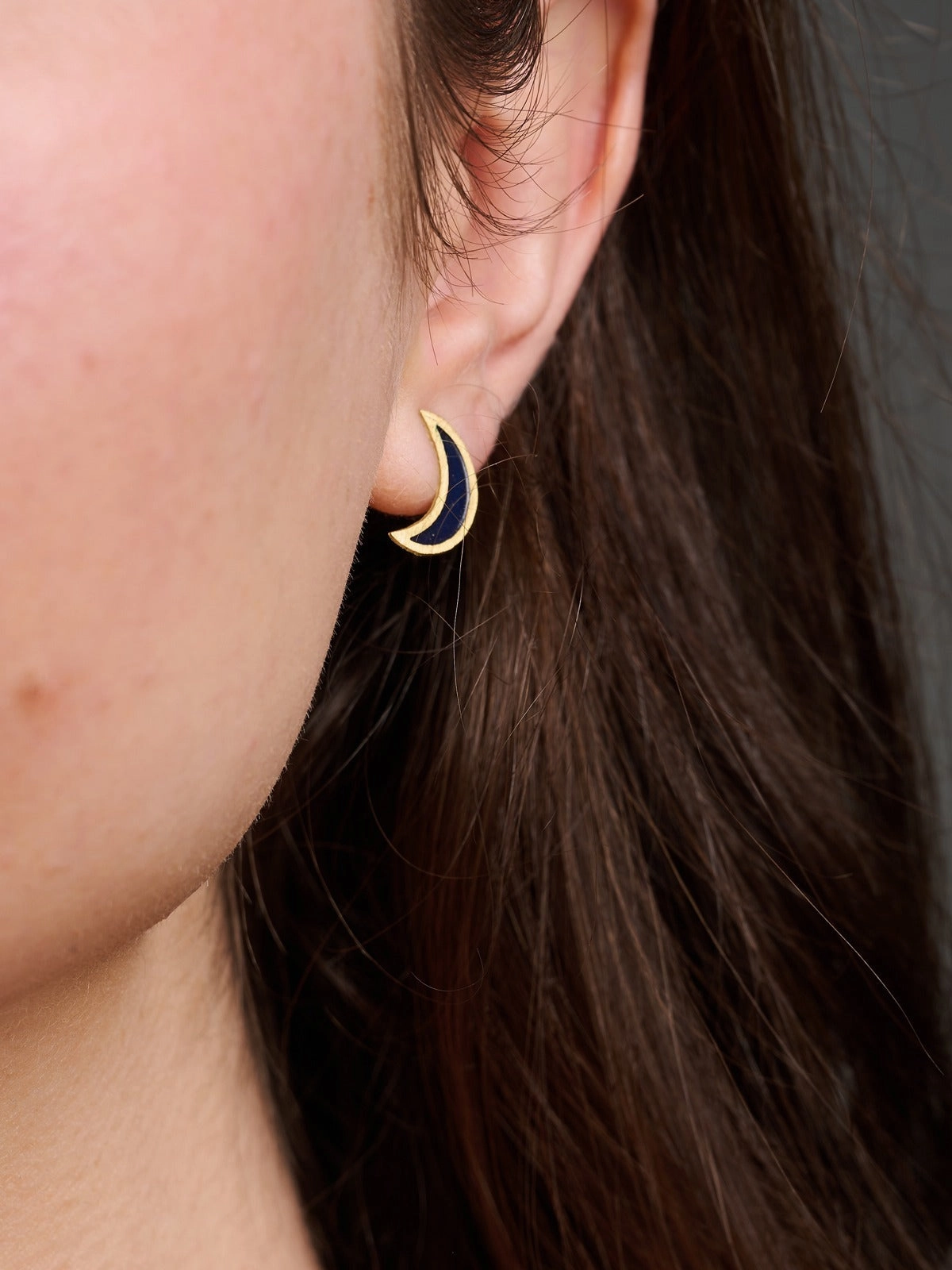 Crescent Studs - Black