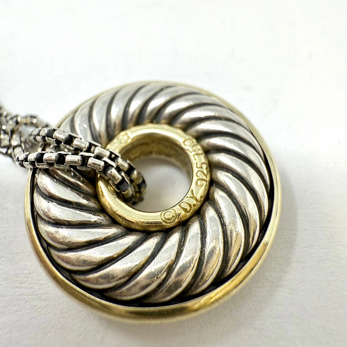 David Yurman Thoroughbred Cable Circle Necklace
