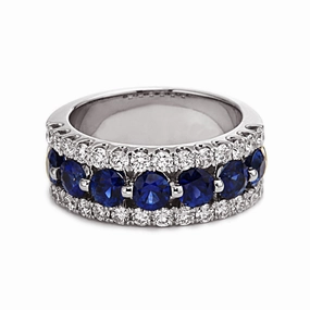 De Hago Sapphire and Diamond Ring