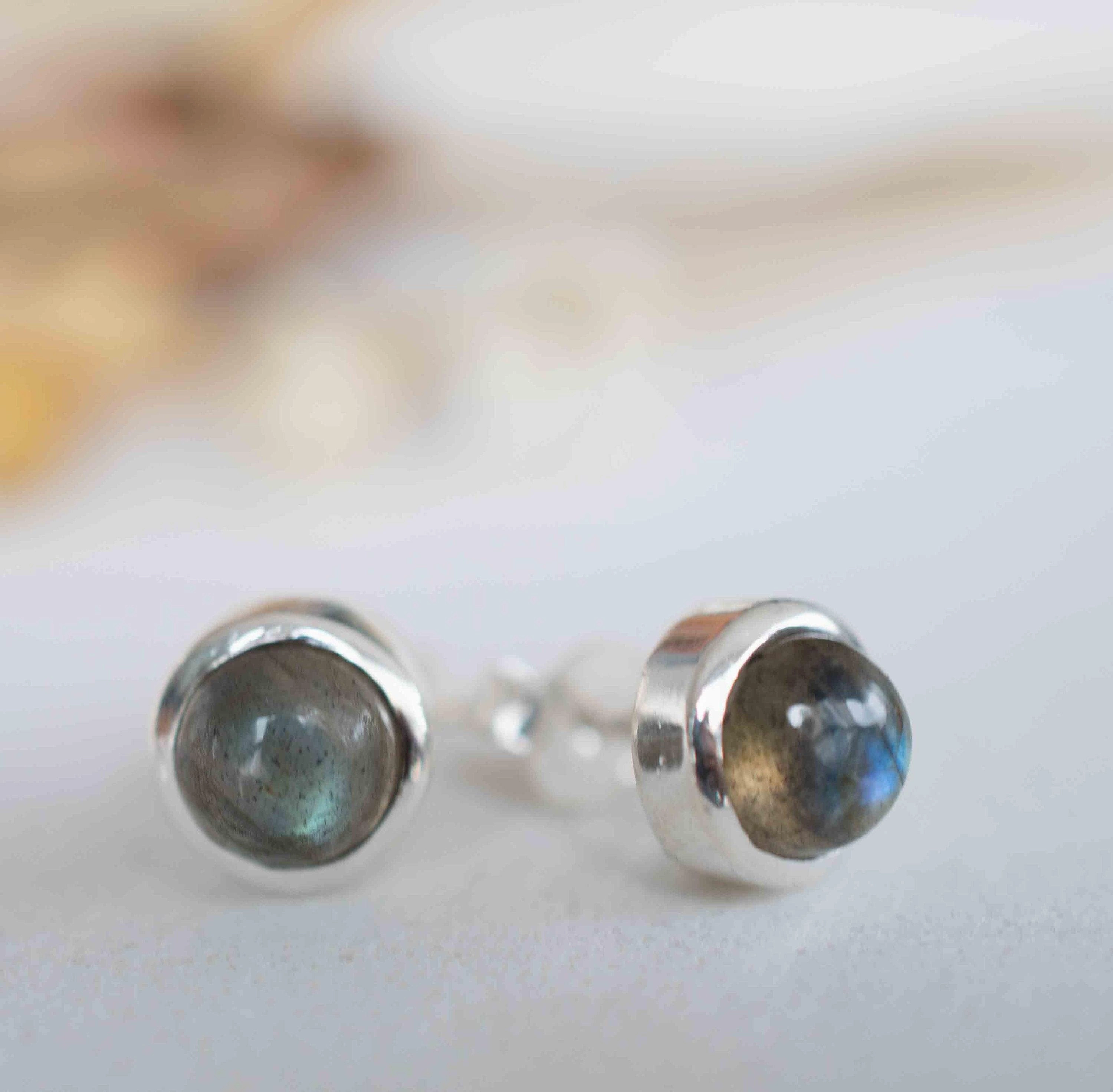 Delicate Earrings ~ Labradorite ~ Sterling Silver 925 ~ ME063