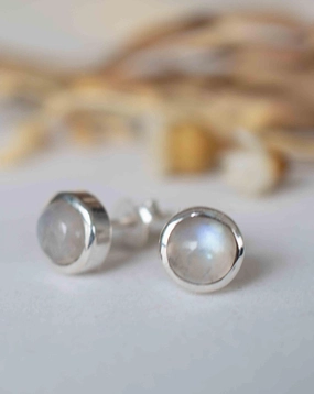 Delicate Earrings ~ Moonstone ~ Sterling Silver 925 ~  ME062