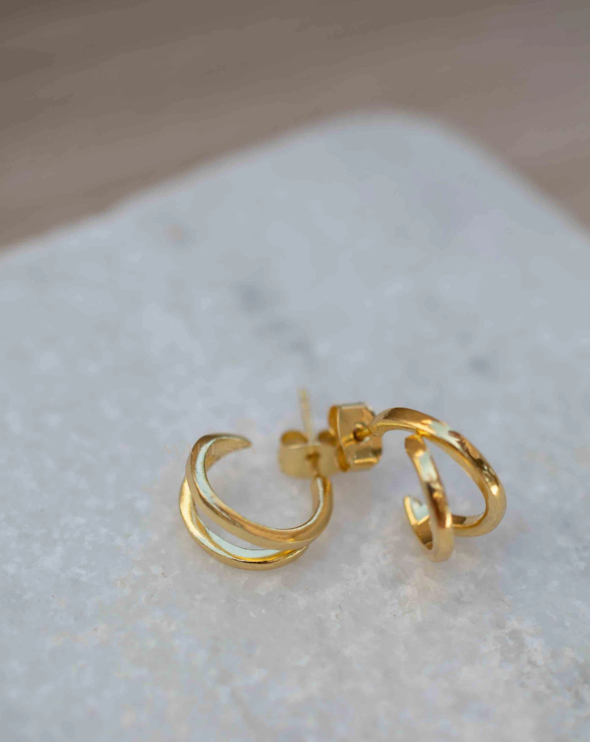 Delicate small hoop Earrings ~ 18k Gold Plated ~ ME215