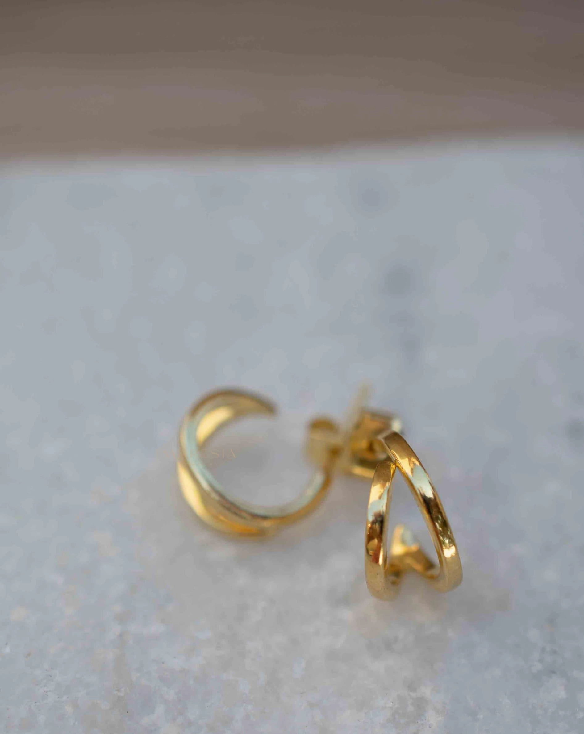 Delicate small hoop Earrings ~ 18k Gold Plated ~ ME215