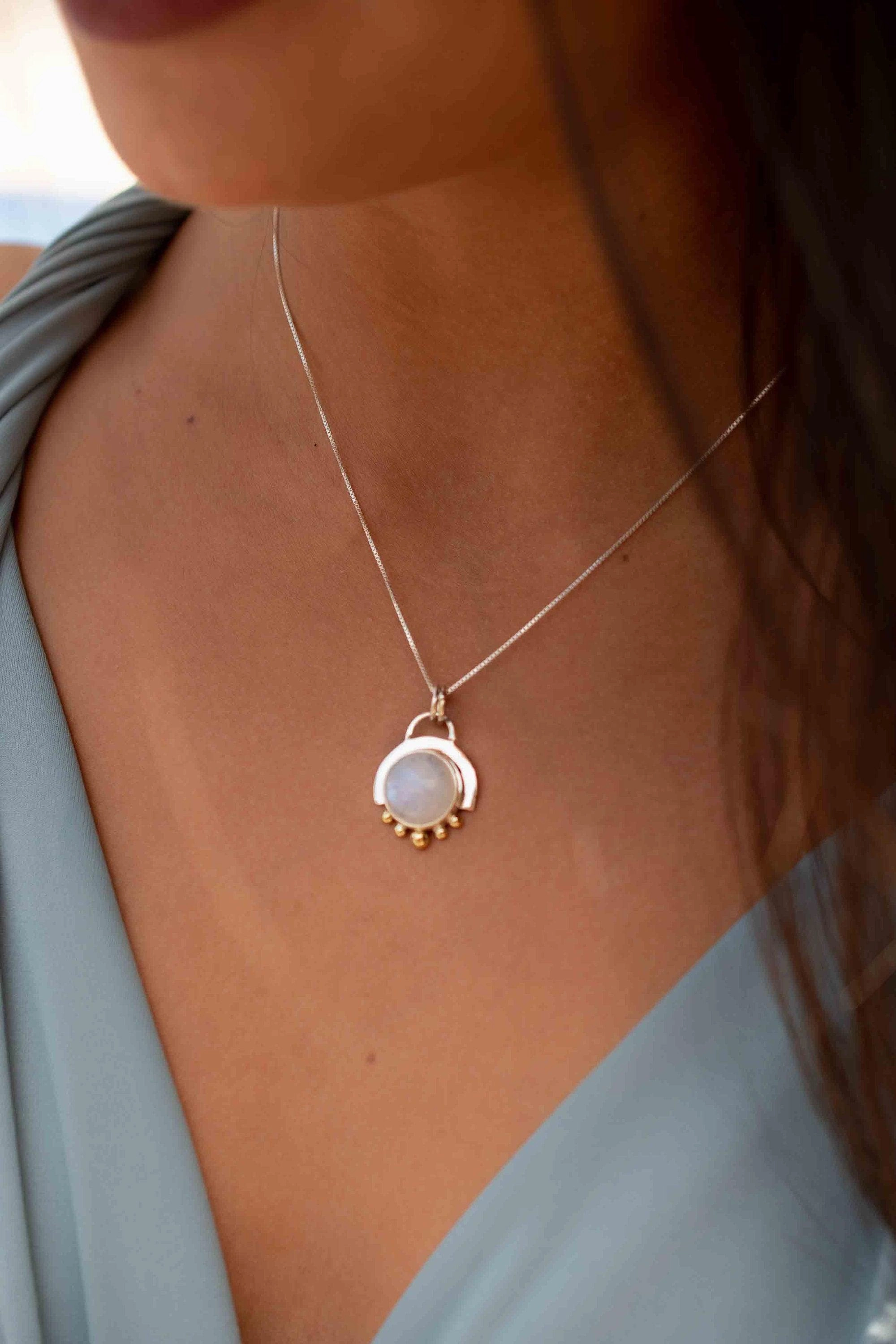 Destiny Pendant ~ Moonstone or Turquoise ~ MN086