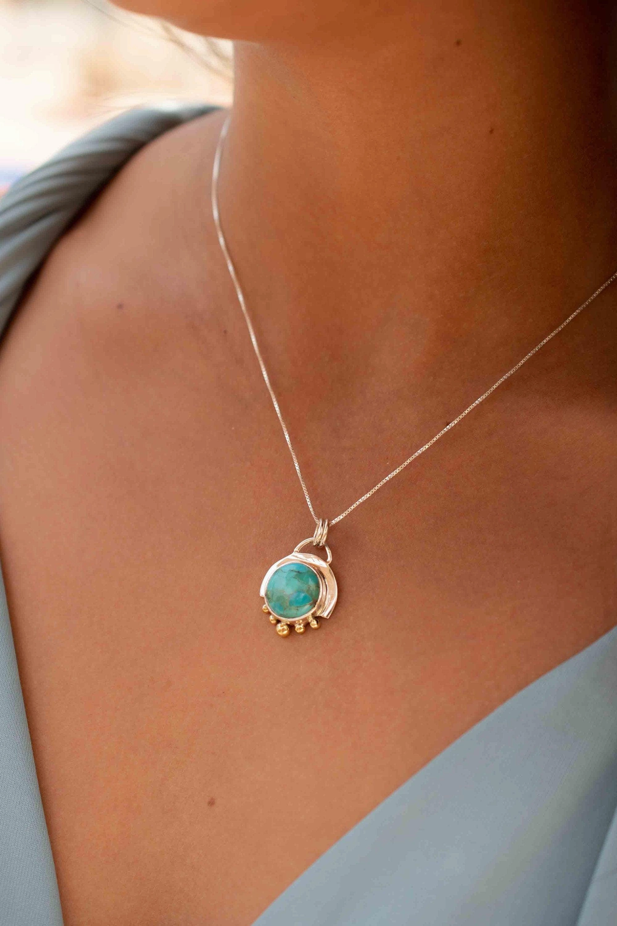 Destiny Pendant ~ Moonstone or Turquoise ~ MN086