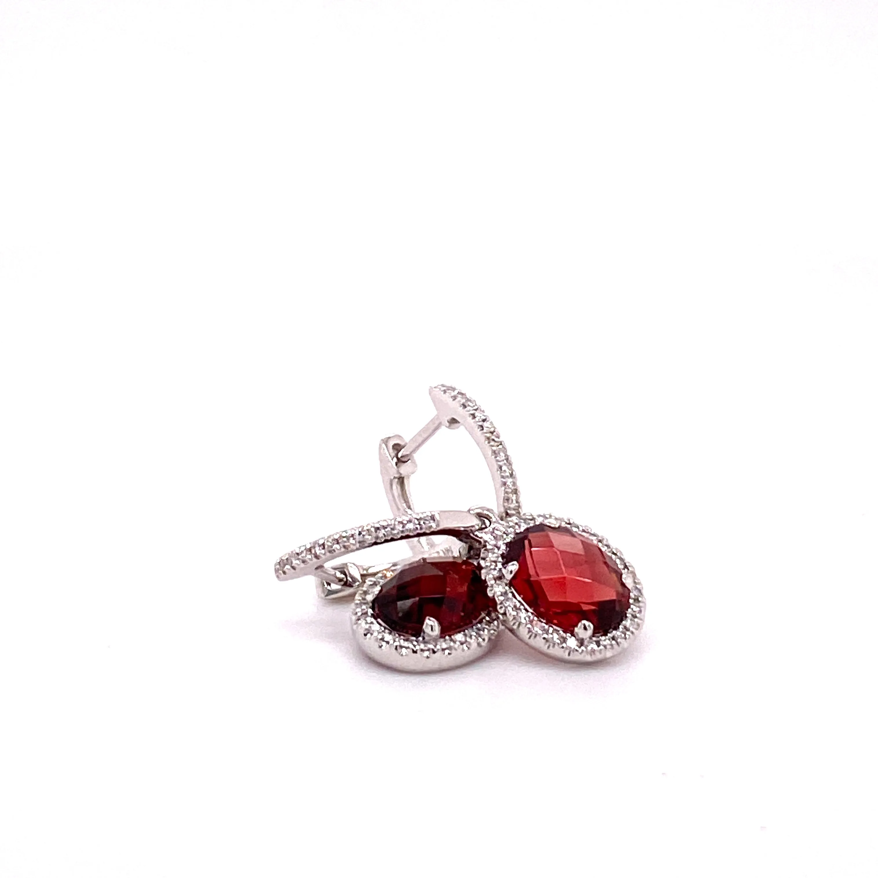 diamond and garnet earrings