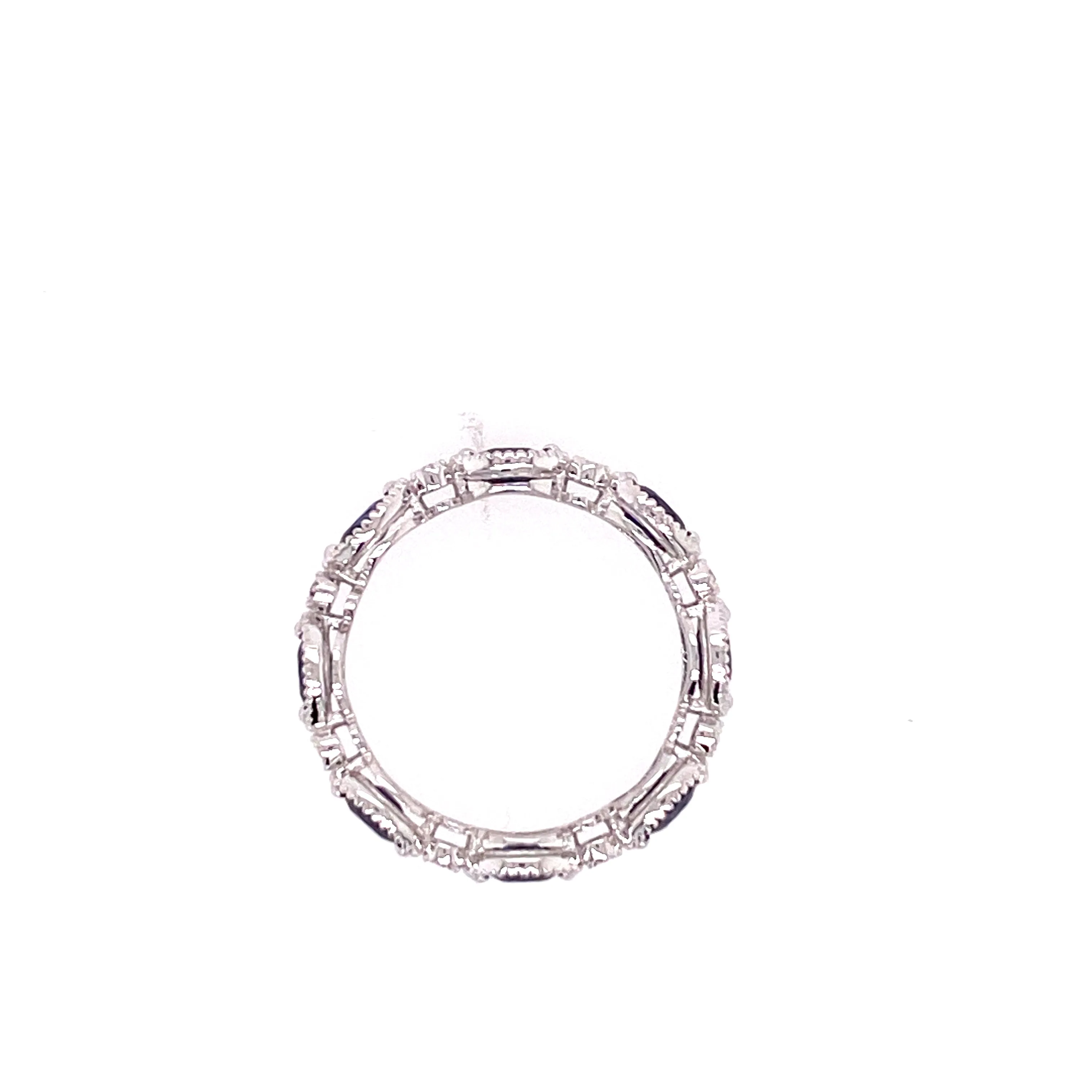 Diamond and sapphire ring