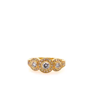 Diamond Milgrained Fashion Ring