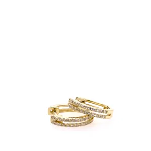 Diamond Split Hoop Earrings