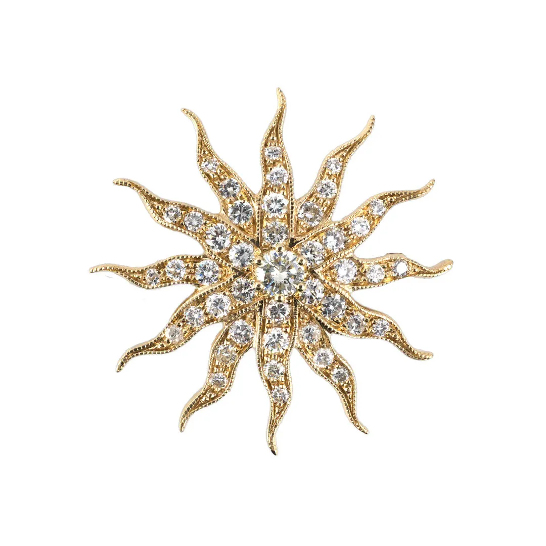 Diamond Sunburst Pin