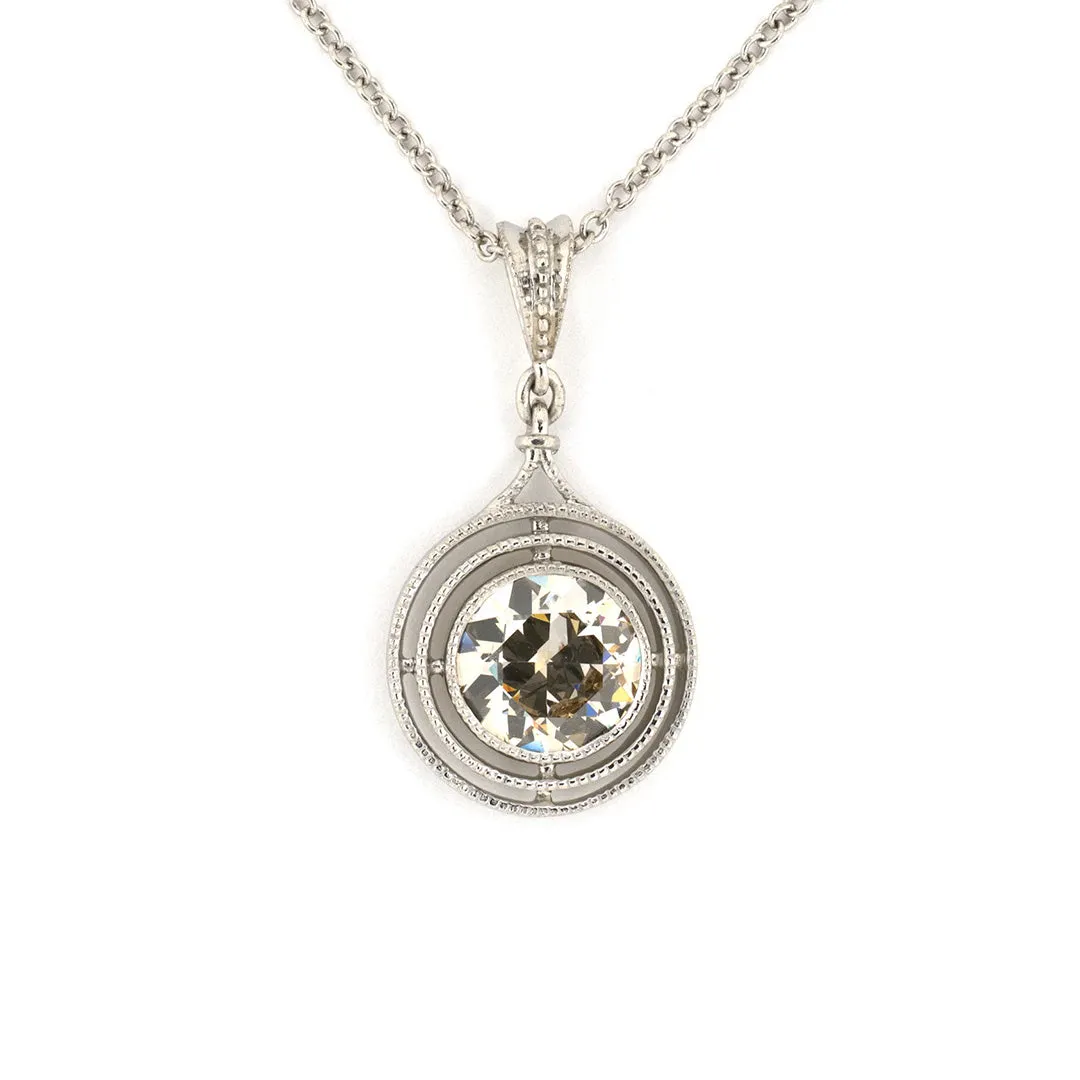 Diamond Tiered Merry Widow Pendant Necklace