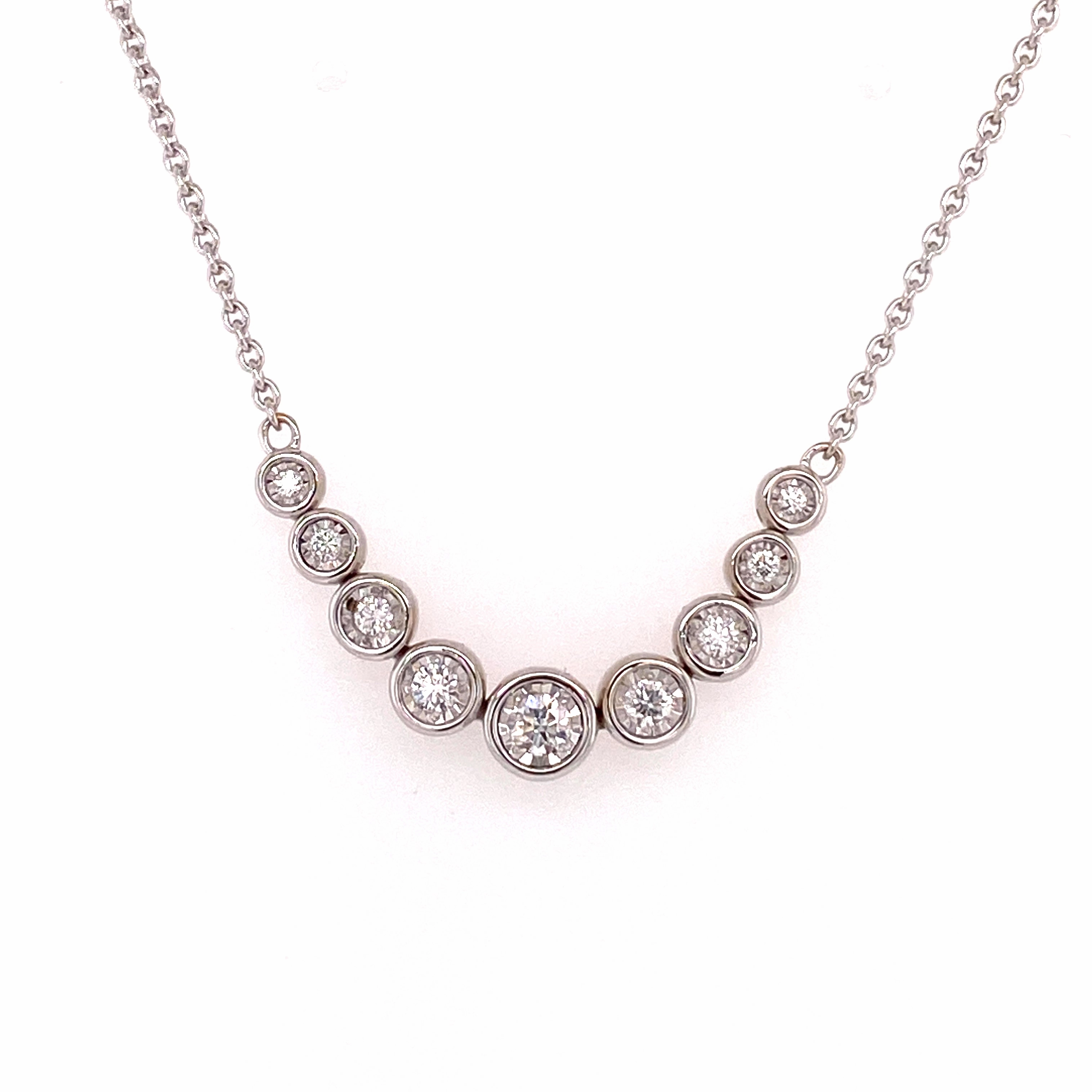 diamond bezel necklace
