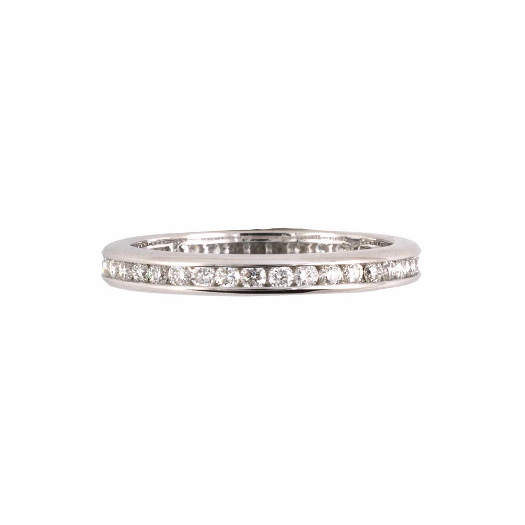 Diamond Channel-Set White Gold Eternity Ring