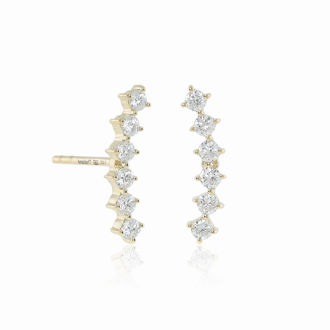 Diamond Curve Earrings