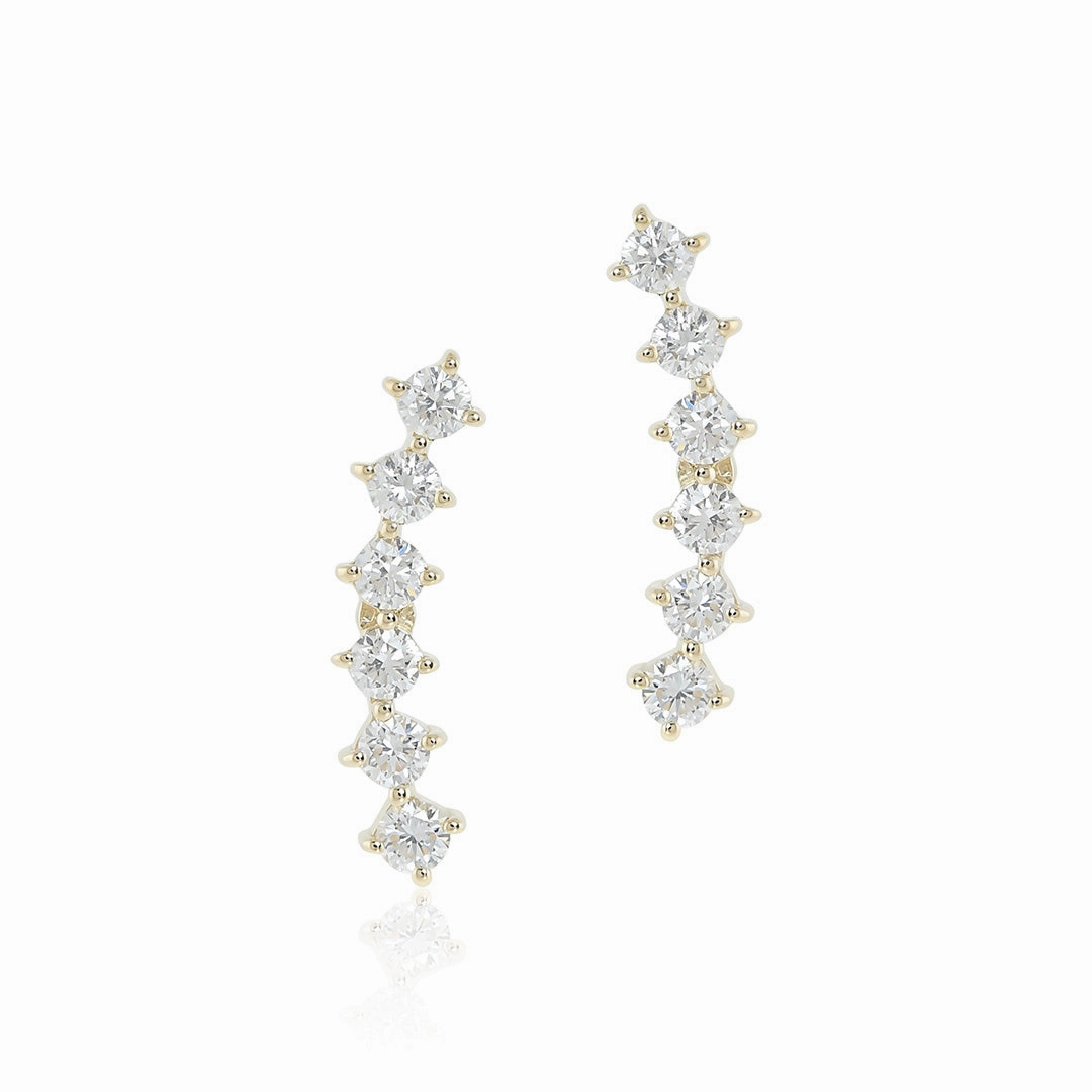 Diamond Curve Earrings