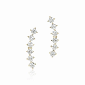 Diamond Curve Earrings