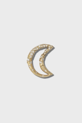 Diamond Dipped Moonlock, Yellow Gold