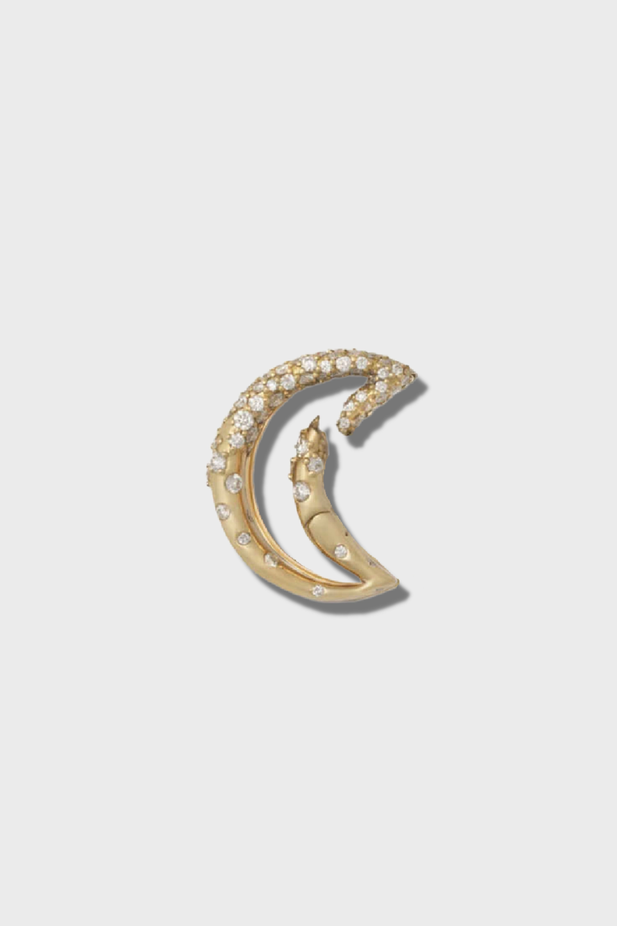 Diamond Dipped Moonlock, Yellow Gold