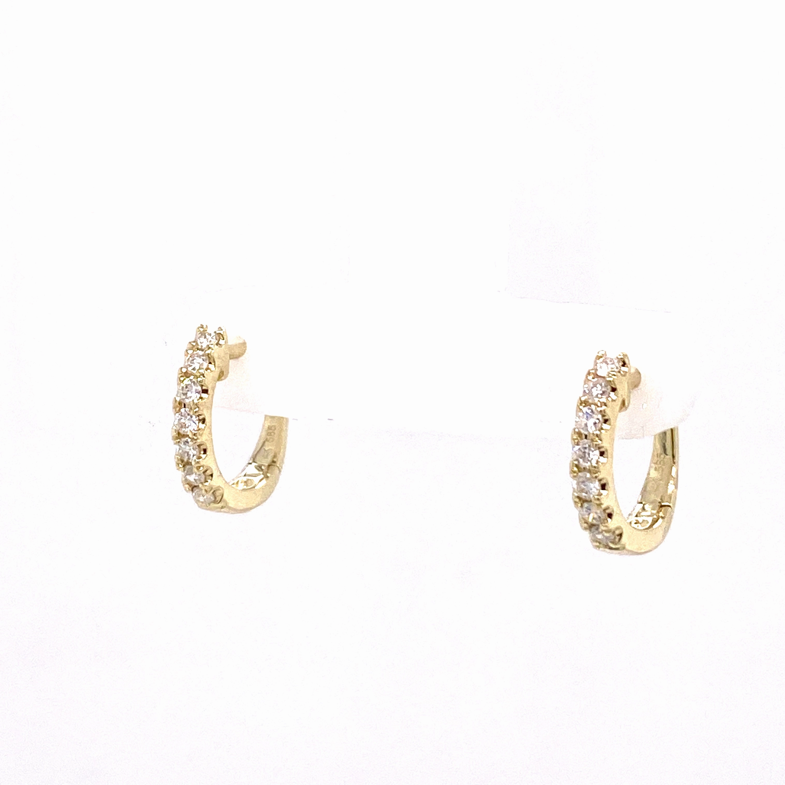 Diamond Huggie Earrings