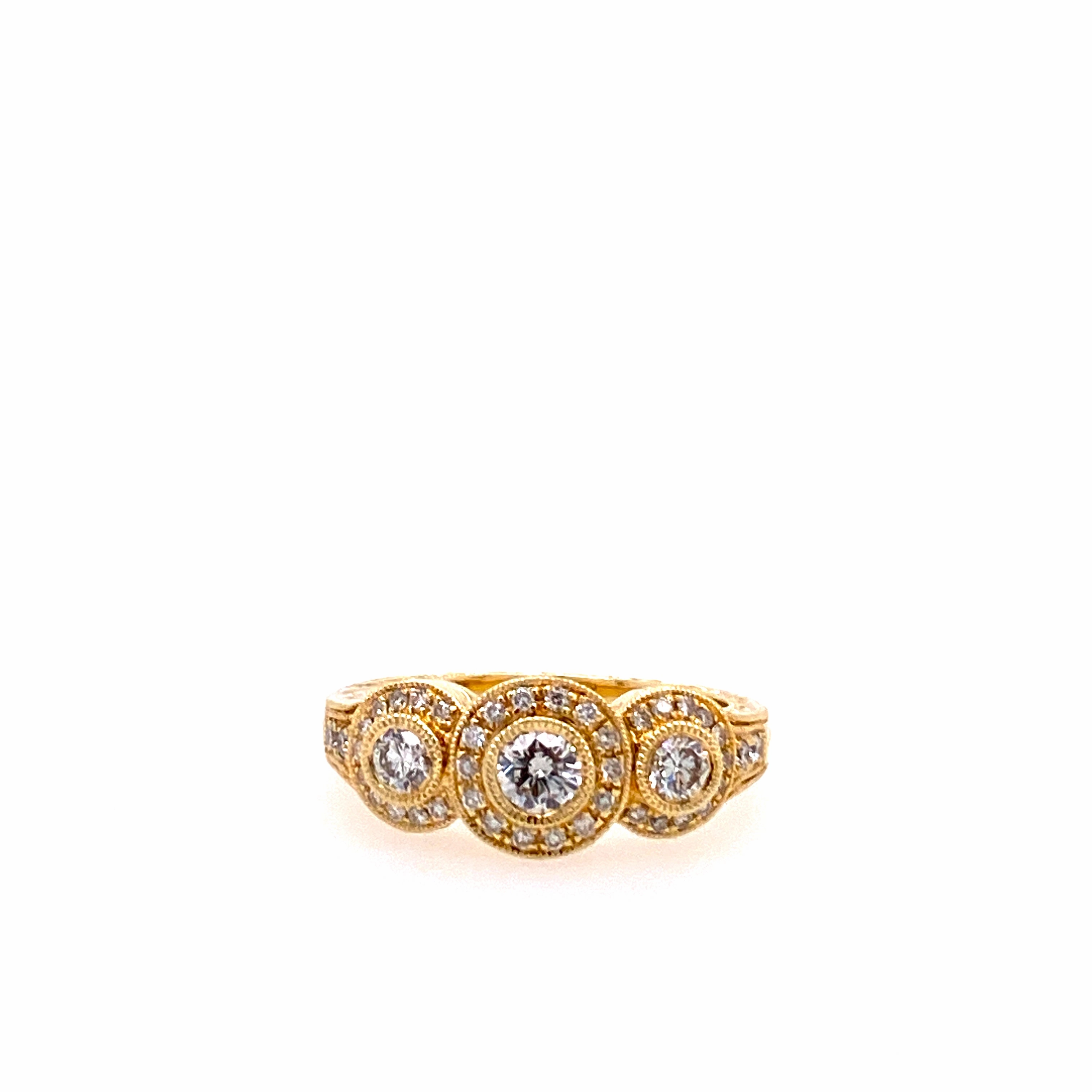 Diamond Milgrained Fashion Ring