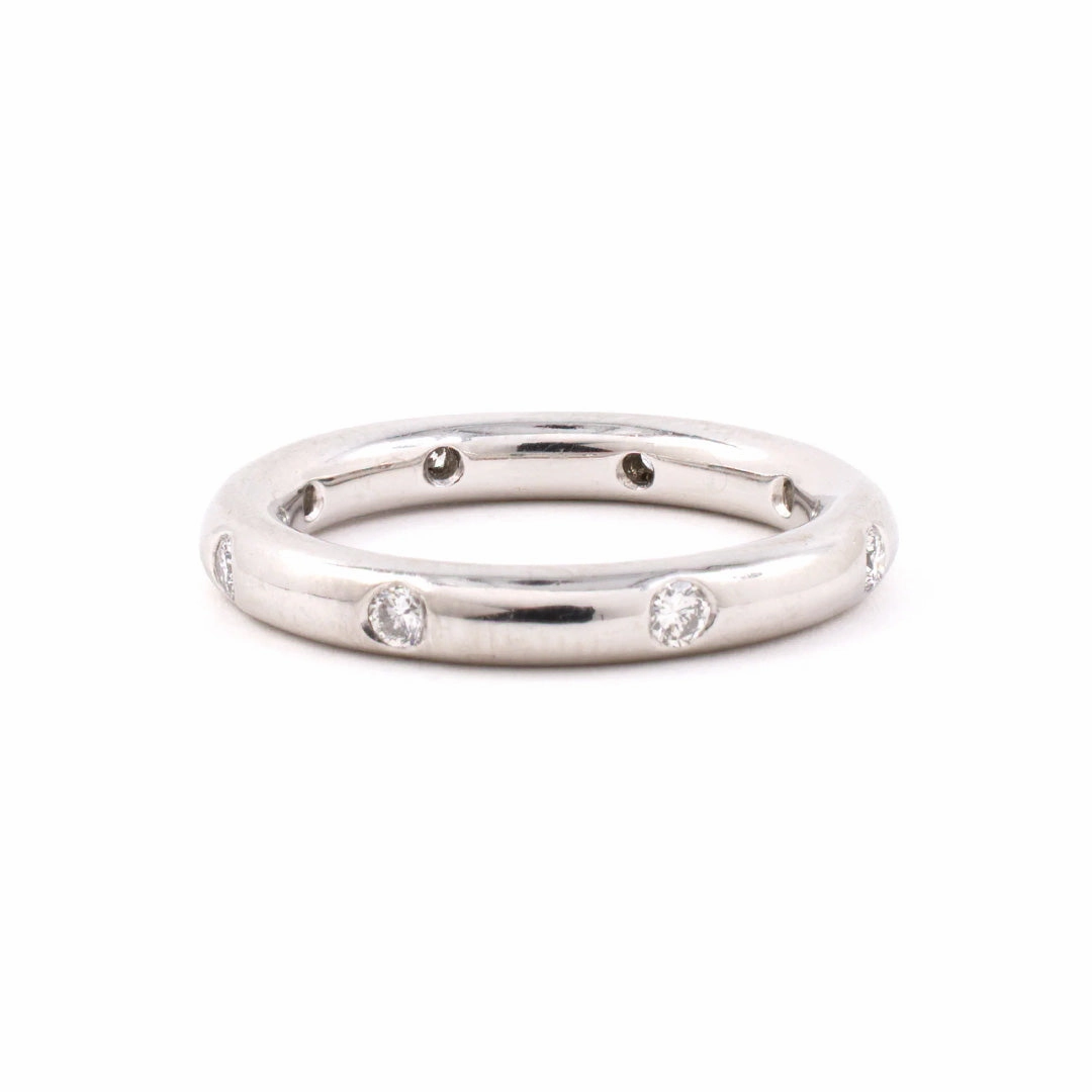 Diamond Rounded Platinum Eternity Ring