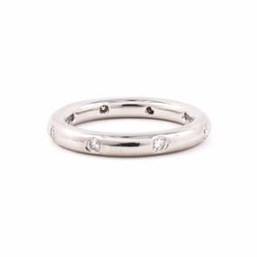 Diamond Rounded Platinum Eternity Ring