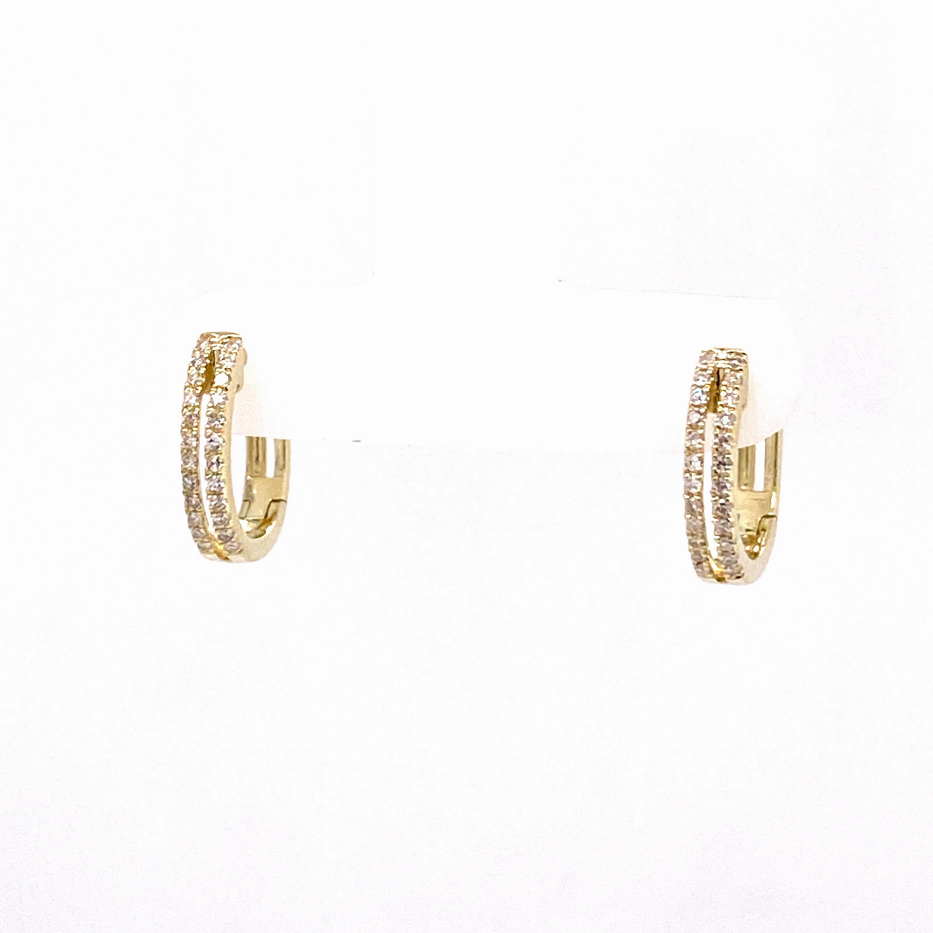 Diamond Split Hoop Earrings