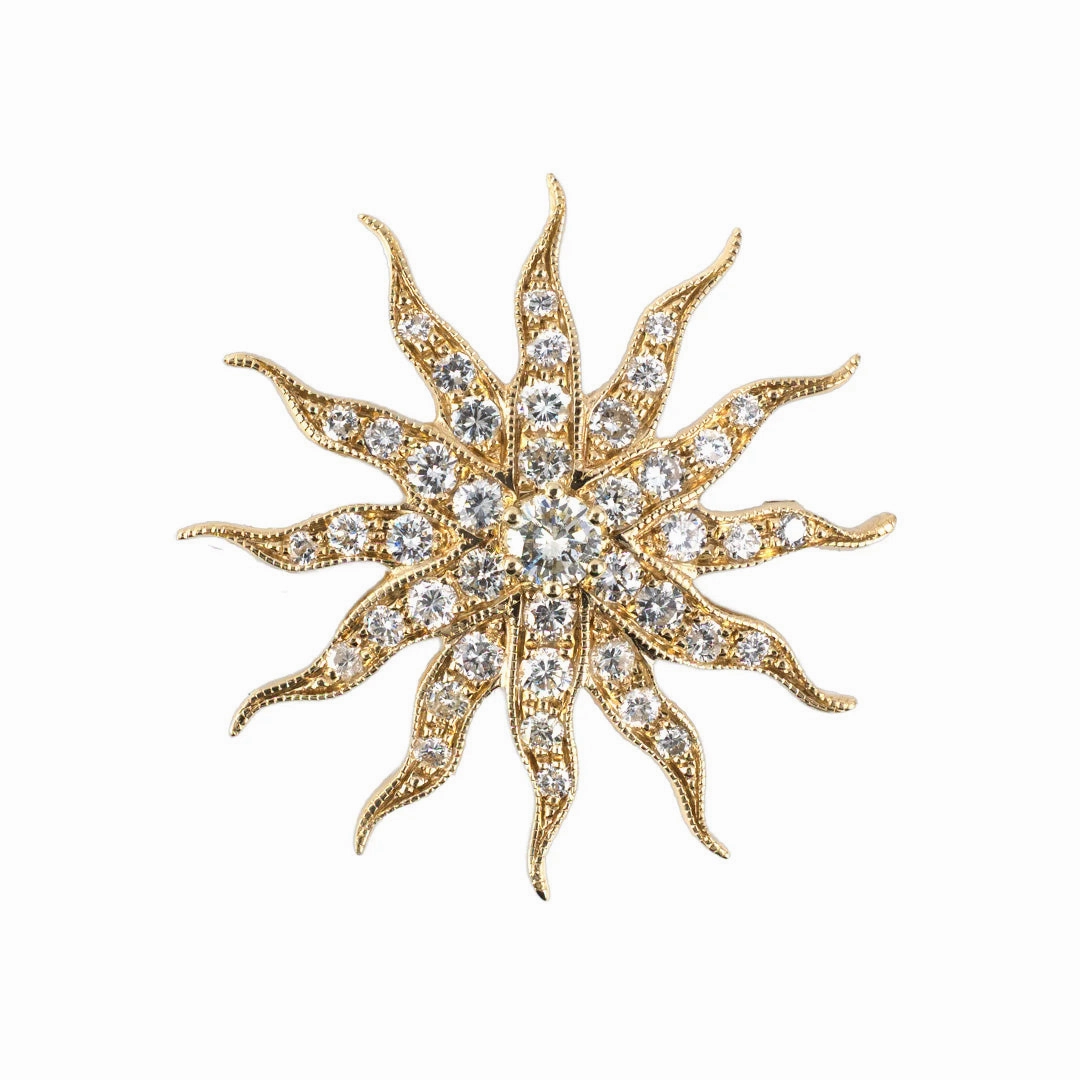 Diamond Sunburst Pin