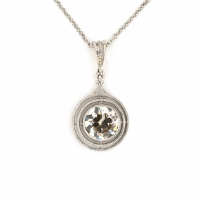 Diamond Tiered Merry Widow Pendant Necklace