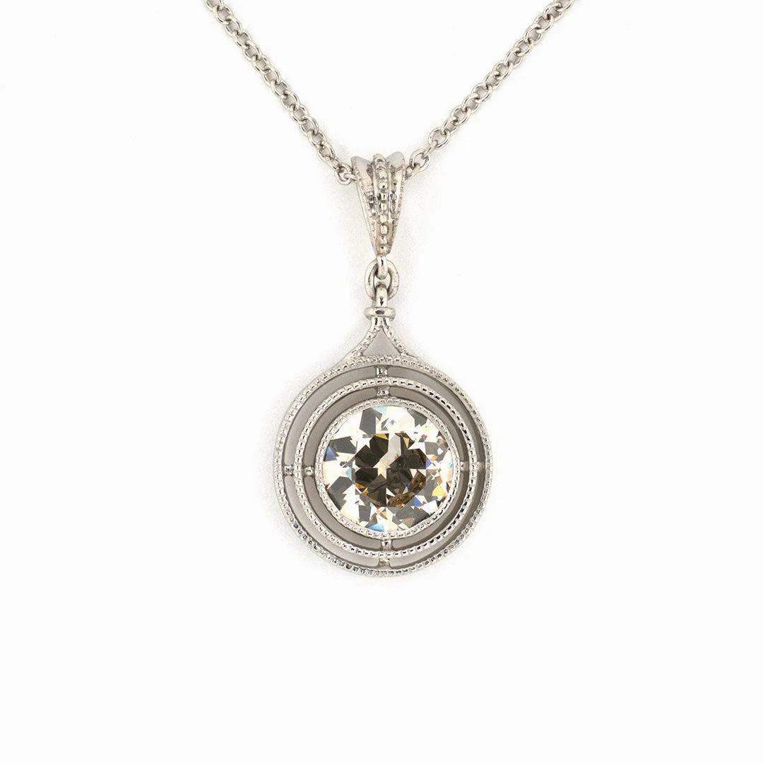 Diamond Tiered Merry Widow Pendant Necklace