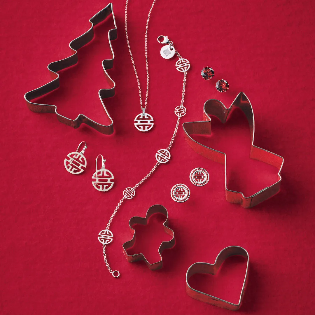 Dottie Earrings in Garnet