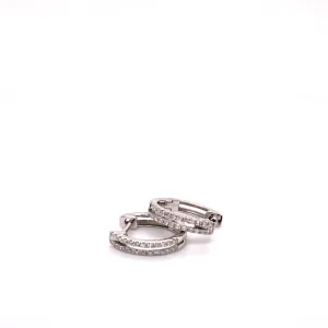 double row huggie earrings