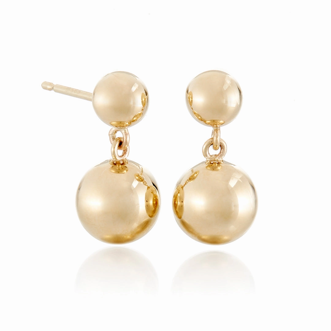 Double Bead Drop Earrings