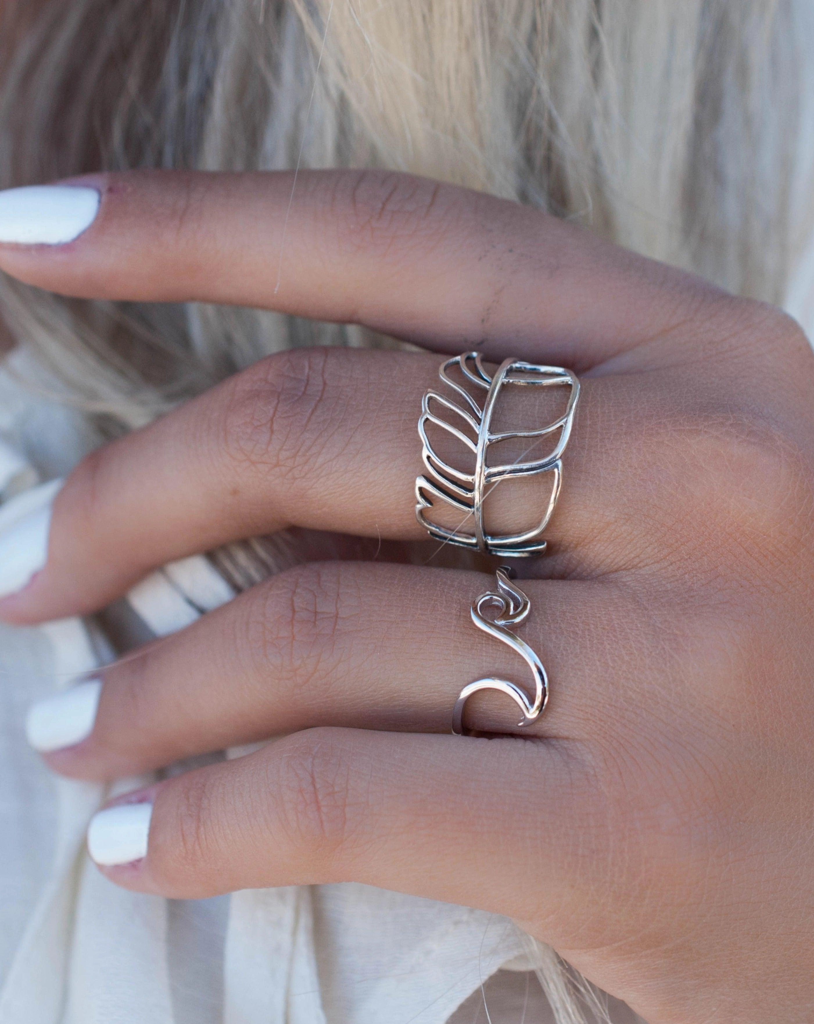 Double Wave Ring ~Sterling Silver 925 ~ SMR075
