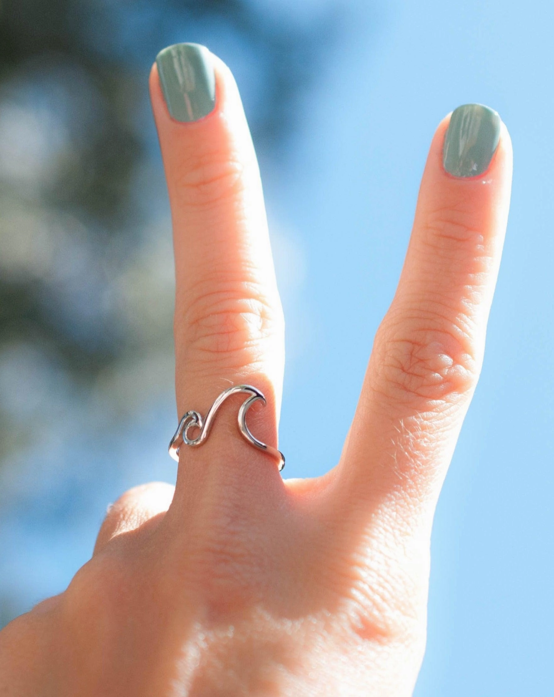 Double Wave Ring ~Sterling Silver 925 ~ SMR075