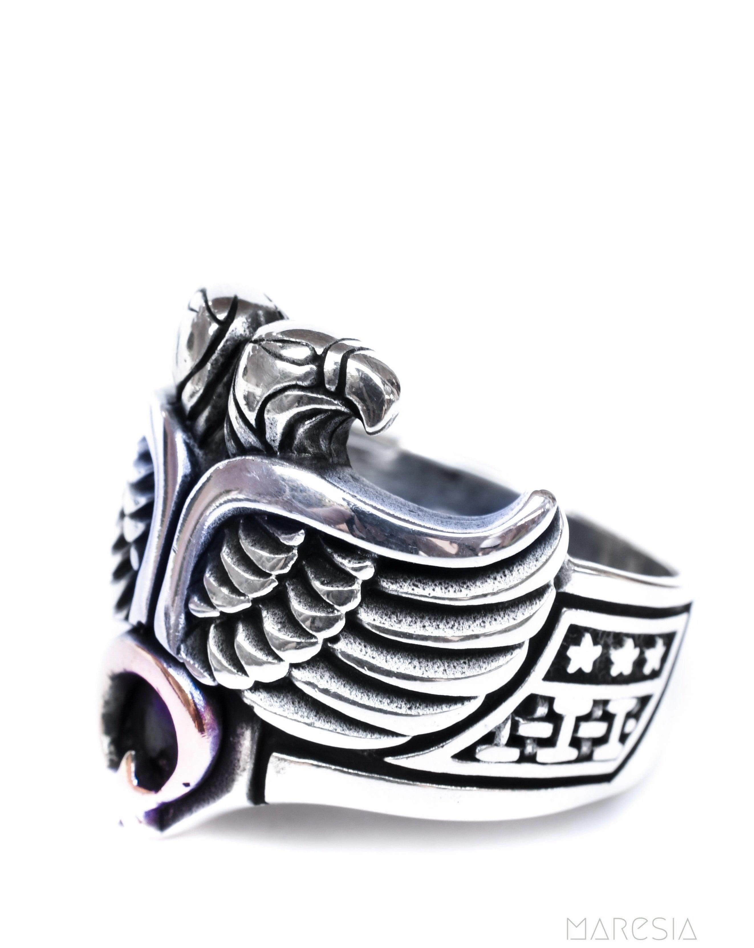 Eagle Men's Ring ~ Sterling Silver 925 ~