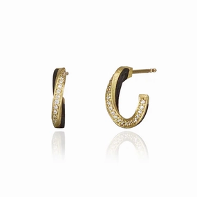 Eclipse Small Diamond Hoop Earrings