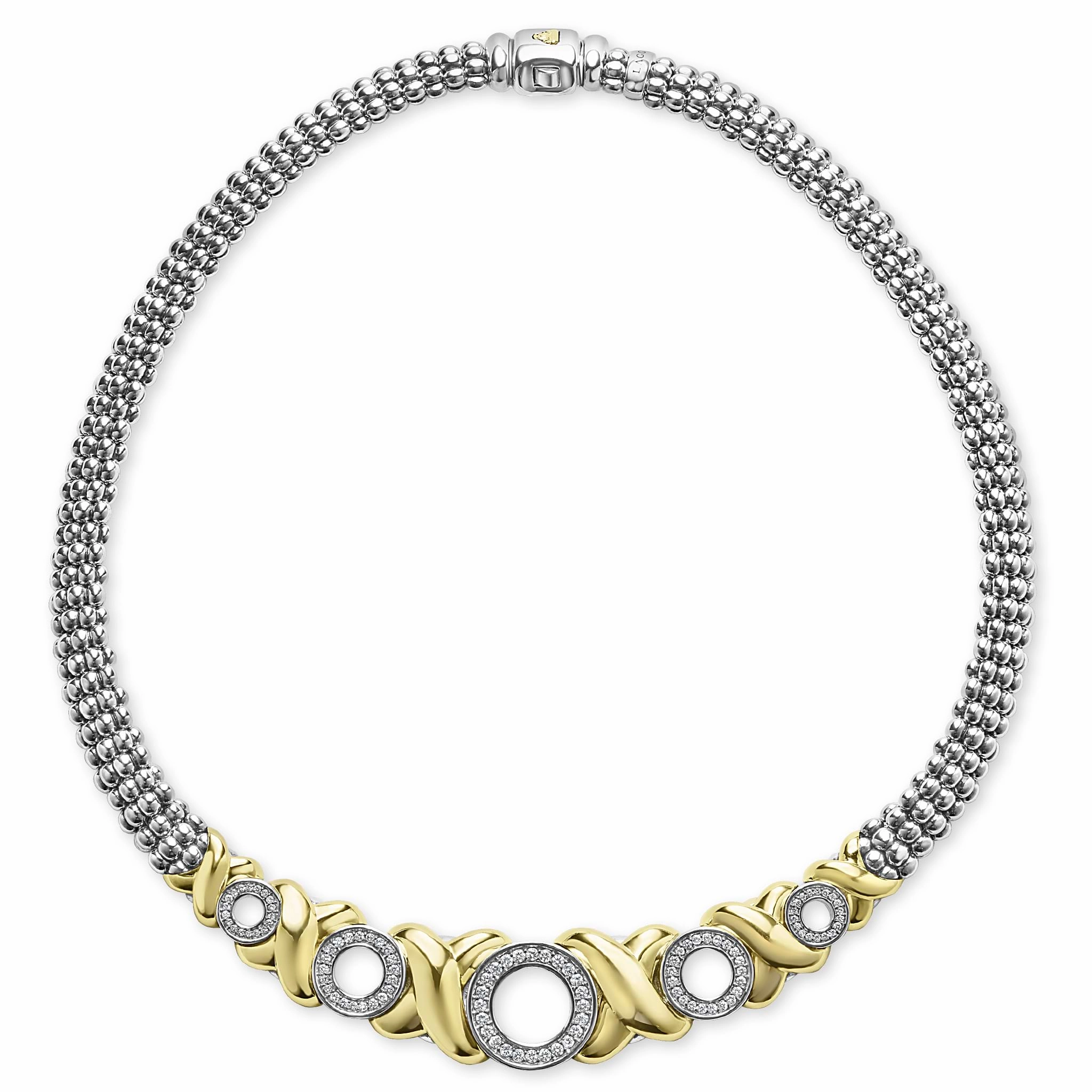 Embrace 18K Gold Diamond Station Necklace