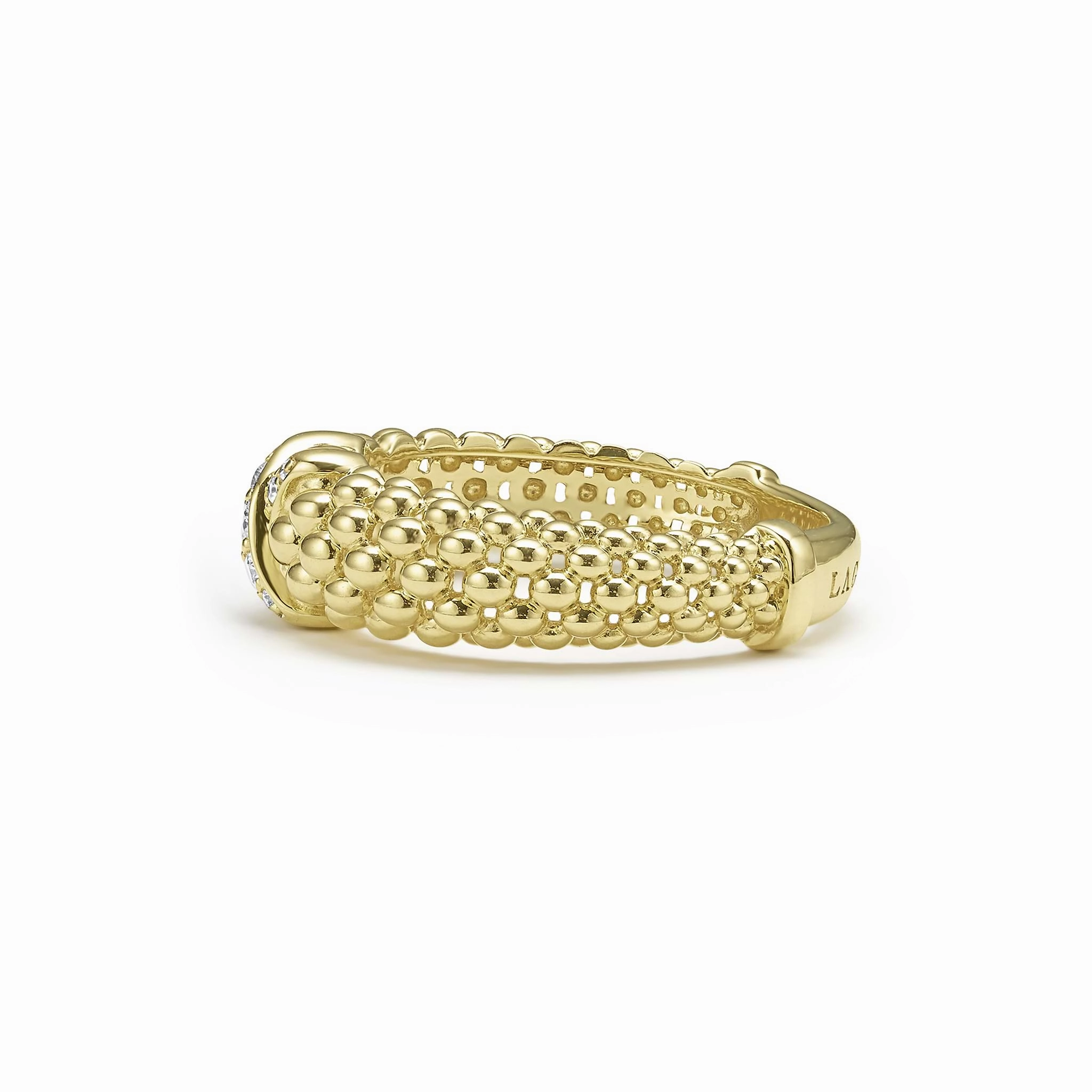 Embrace 18K Gold X Caviar Diamond Ring