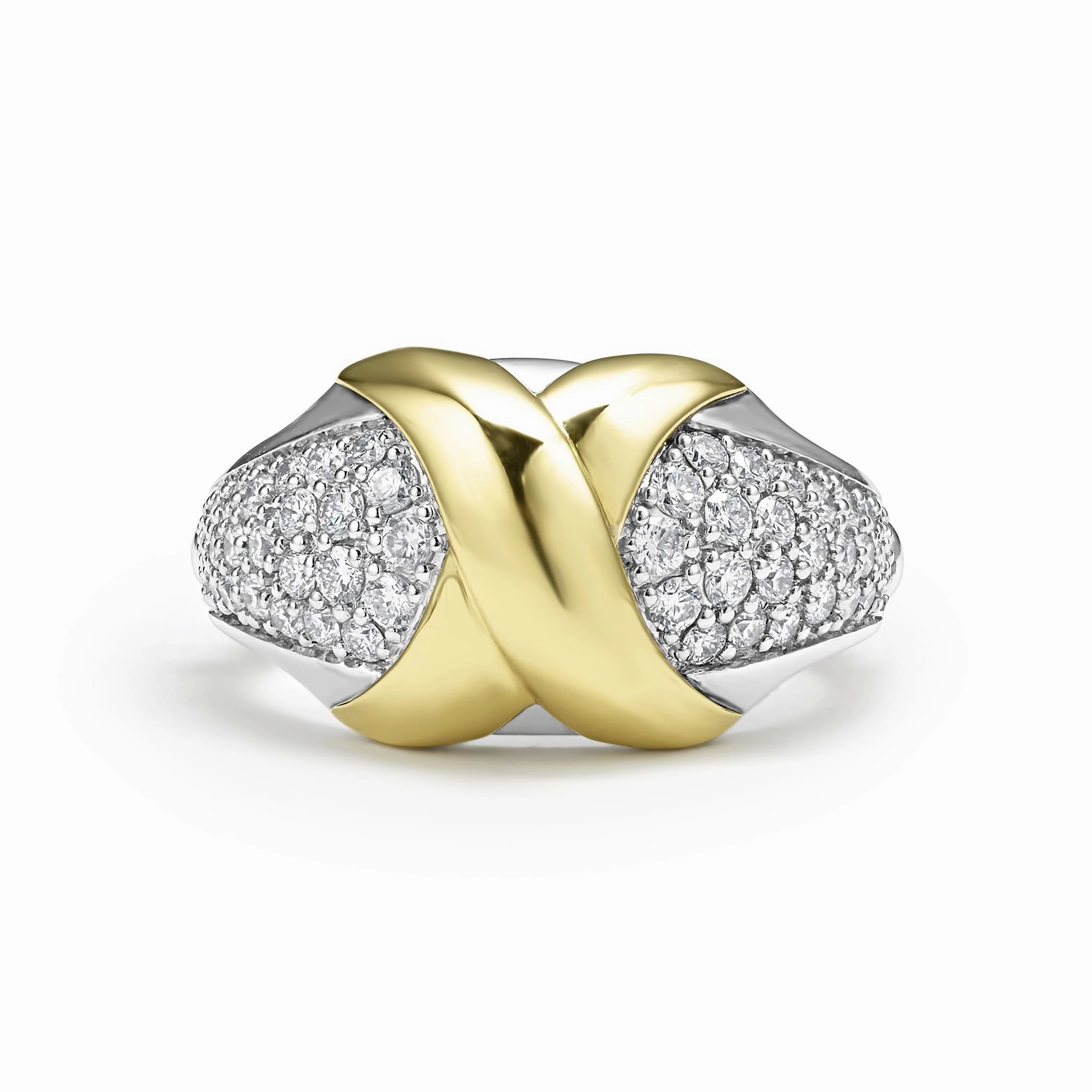 Embrace 18K Gold X Diamond Ring