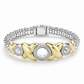 Embrace 18K Gold XO Diamond Bracelet