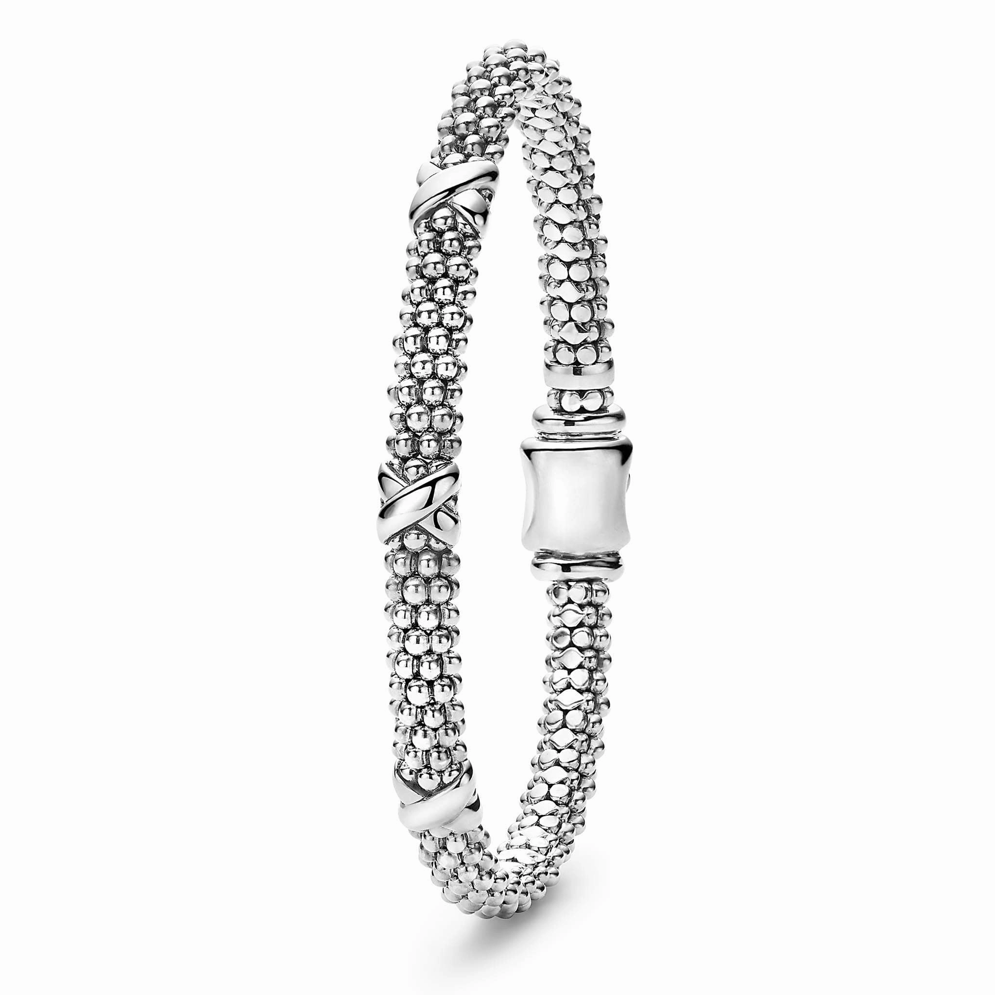 Embrace Three Station X Caviar Bracelet | 6mm