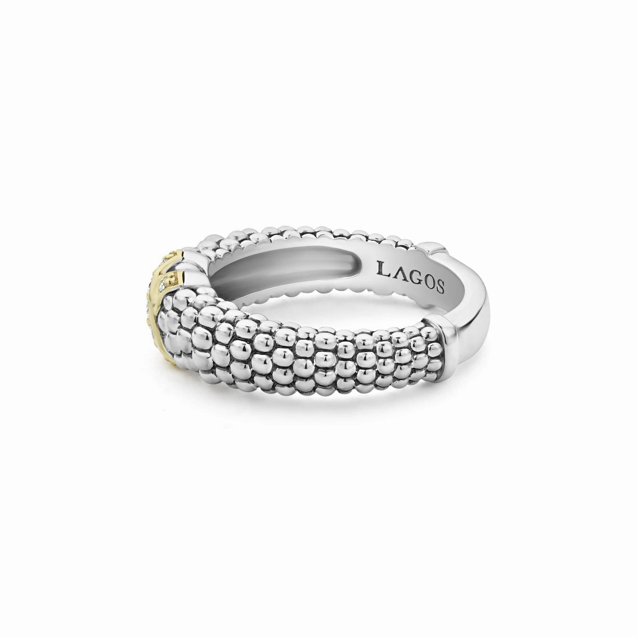 Embrace Two-Tone X Caviar Diamond Ring