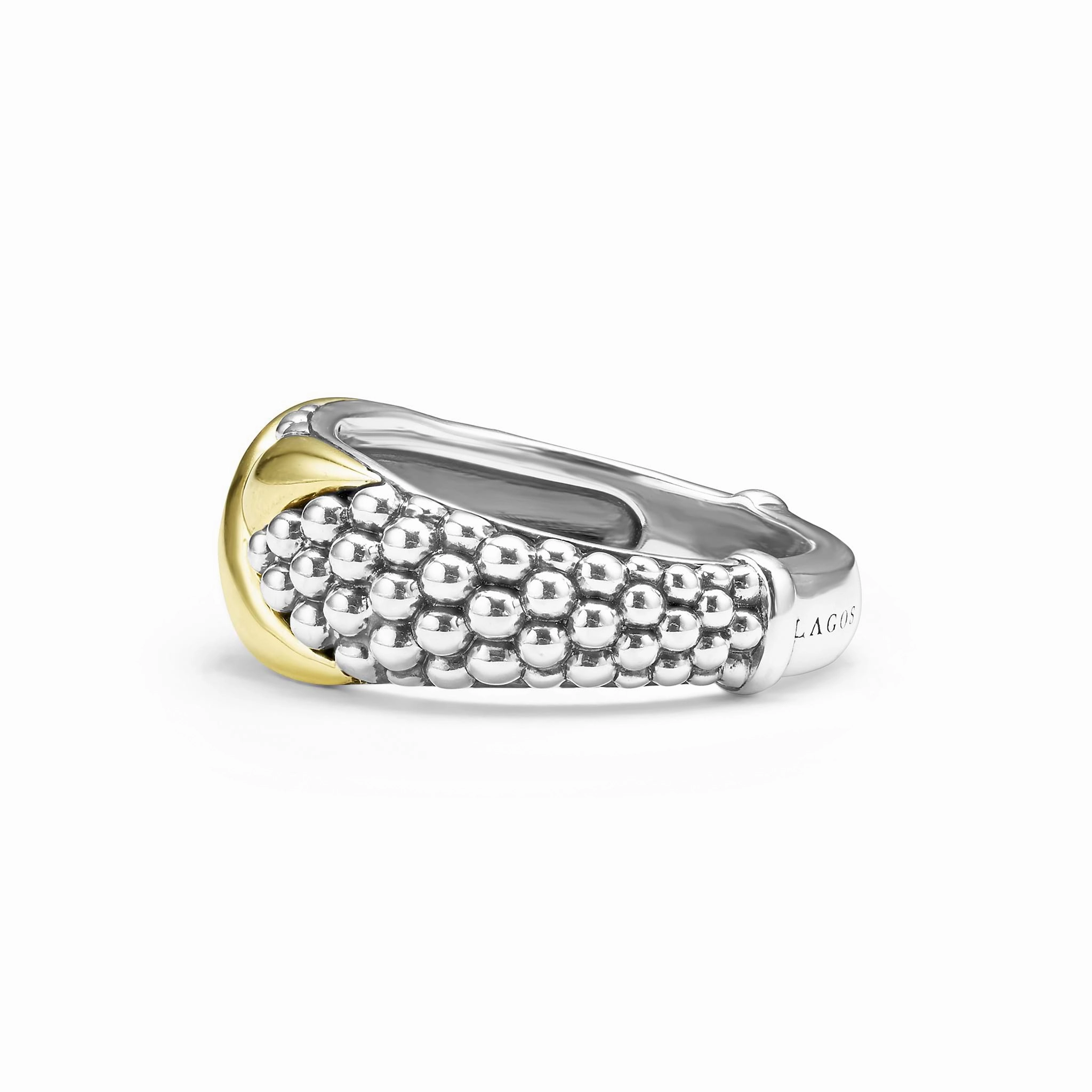 Embrace Two-Tone X Caviar Ring