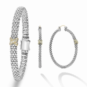Embrace Two-Tone X Diamond Gift Set