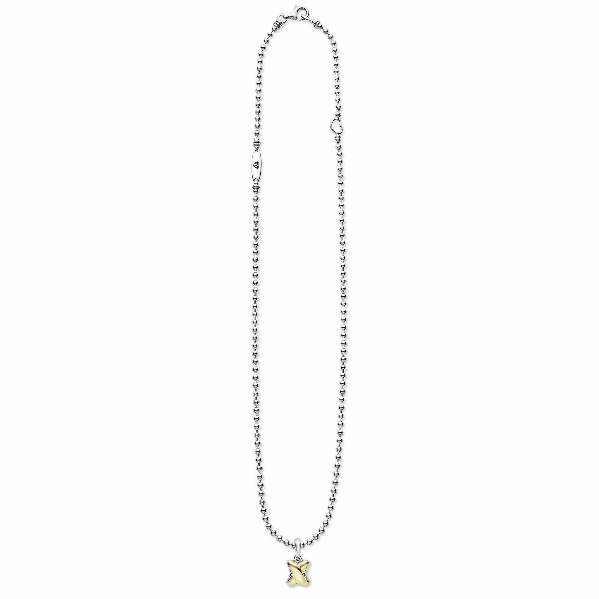 Embrace Two-Tone X Pendant Necklace