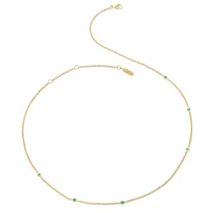 Emerald Station Necklace