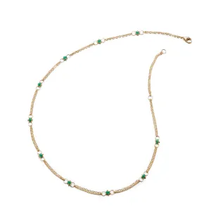 Emerald Whisper Chain Necklace